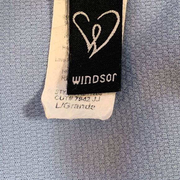 Vintage Windsor Mini Dress Strapless Light Blue Skater Sweetheart Neckline Large - Picture 9 of 10